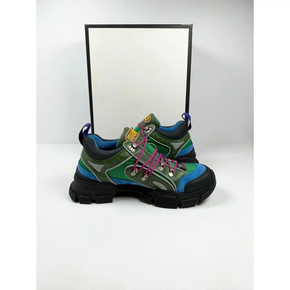 Size 10.5US - Gucci Flashtrek Blue Green Sneakers